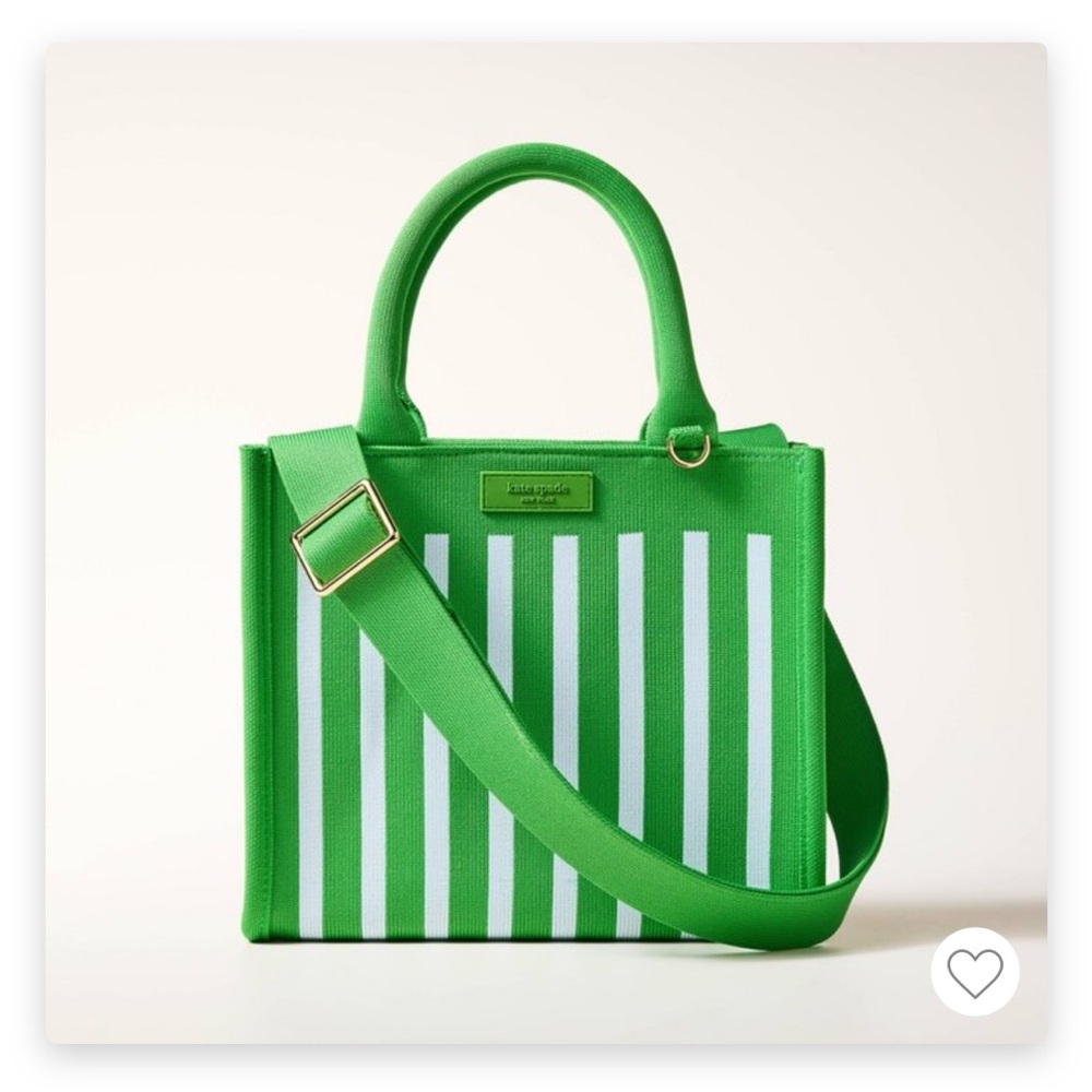 Target x Kate Spade Green Striped Handbag NWT